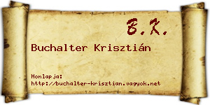 Buchalter Krisztián névjegykártya